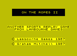 Игра On the Ropes II (ZX Spectrum)