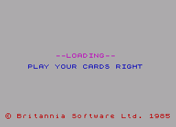 Игра Play Your Cards Right (ZX Spectrum)