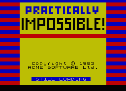 Игра Practically Impossible (ZX Spectrum)