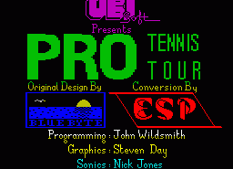 Игра Pro Tennis Tour (ZX Spectrum)