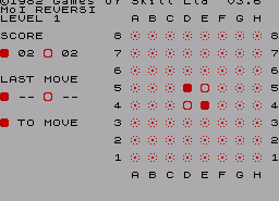 Игра Reversi (ZX Spectrum)