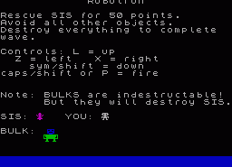 Игра Robotron (ZX Spectrum)