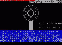 Игра Russian Roulette (ZX Spectrum)