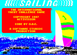 Игра Sailing (ZX Spectrum)