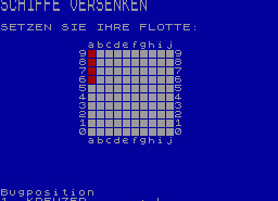 Игра Schiffe Versenken (ZX Spectrum)