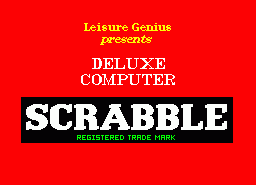Игра Scrabble DeLuxe (ZX Spectrum)