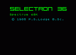 Игра Selectron 36 (ZX Spectrum)