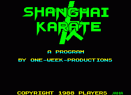 Игра Shanghai Karate (ZX Spectrum)