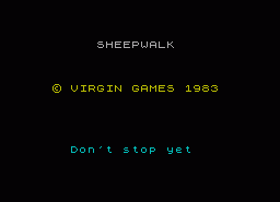 Игра Sheepwalk (ZX Spectrum)