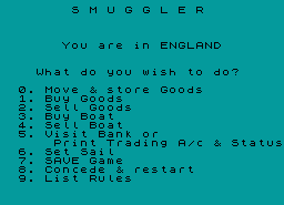 Игра Smuggler (ZX Spectrum)