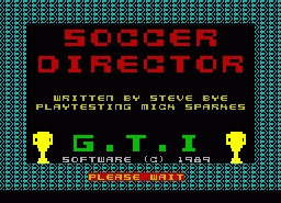 Игра Soccer Director (ZX Spectrum)