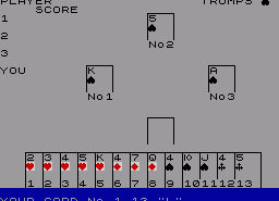 Игра Solo Whist (ZX Spectrum)