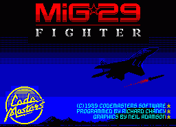 Игра Soviet Fighter MiG 29 (ZX Spectrum)