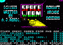 Игра Space Worm (ZX Spectrum)