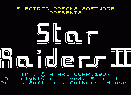 Игра Star Raiders II (ZX Spectrum)