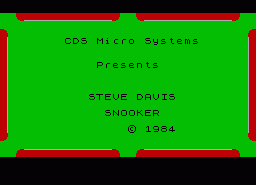 Игра Steve Davis Snooker (ZX Spectrum)
