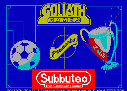 Игра Subbuteo (ZX Spectrum)