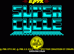 Игра Super Cycle (ZX Spectrum)