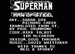 Игра Superman - The Man of Steel (ZX Spectrum)