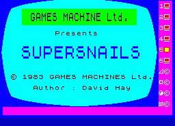 Игра Supersnails (ZX Spectrum)