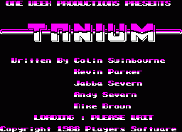 Игра Tanium (ZX Spectrum)