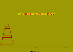 Игра Torens van Hanoi (ZX Spectrum)