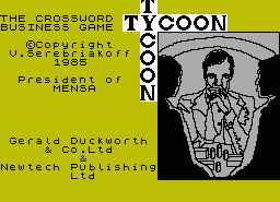 Игра Tycoon, The Crossword Business Game (ZX Spectrum)