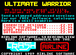 Игра Ultimate Warrior (ZX Spectrum)