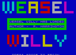 Игра Weasel Willy (ZX Spectrum)