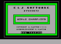 Игра World Champions (ZX Spectrum)