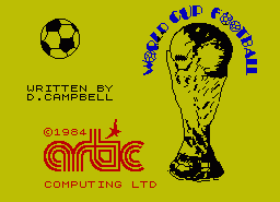 Игра World Cup Football (ZX Spectrum)