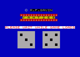 Игра Yahtzee (ZX Spectrum)