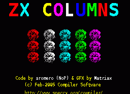 Игра ZX Columns (ZX Spectrum)