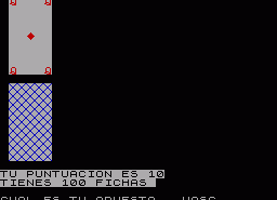 Игра Cartas 21 (ZX Spectrum)