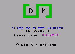 Игра Class 50 Fleet Manager (ZX Spectrum)