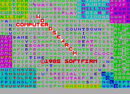Игра Computer-Wordsearch (ZX Spectrum)