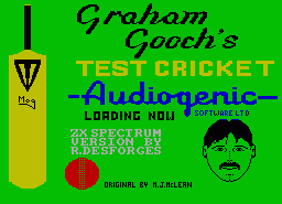 Игра Graham Gooch's Test Cricket (ZX Spectrum)