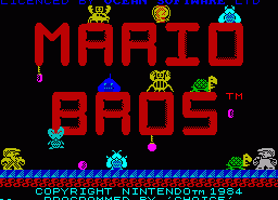 Игра Mario Bros (ZX Spectrum)
