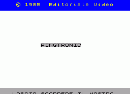Игра Pingtronic (ZX Spectrum)