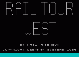 Игра Railtour West (ZX Spectrum)
