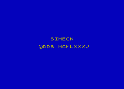 Игра Simeon (ZX Spectrum)