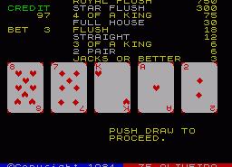 Игра Poker (ZX-Spectrum)
