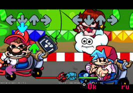 Игра SMK x FNF (Mario Kart vs FNF)