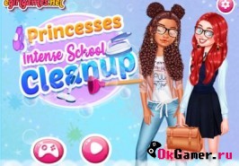 Игра Princesses: Intense School Cleanup